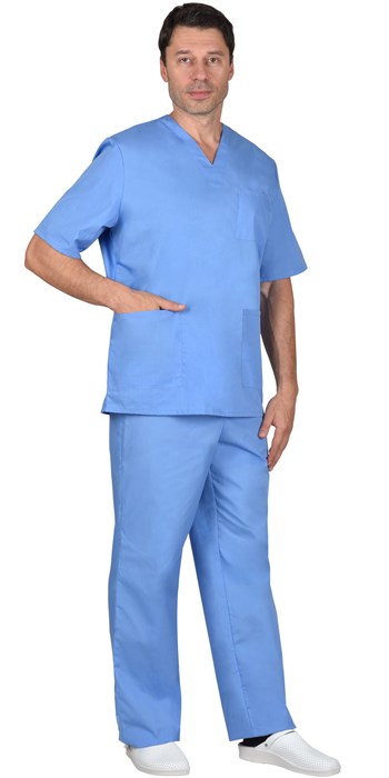 Костюм хирурга универсальный голубой (СТ) - фото 14115
