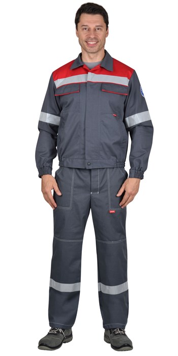 Костюм "СИРИУС-Мегион" куртка короткая, брюки из антистат. ткани с МВО - фото 16988