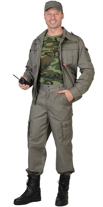 Костюм СИРИУС-ТАЙФУН куртка, брюки (тк.Rodos  ) олива - фото 17146