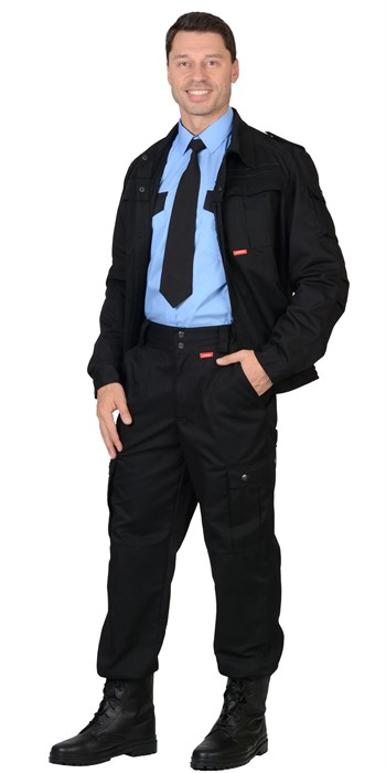 Костюм СИРИУС-ТАЙФУН куртка, брюки черный - фото 17227