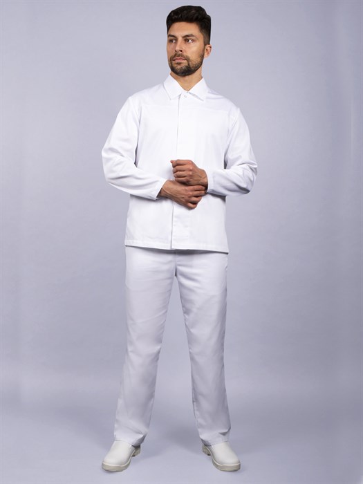 Куртка мужская ХАССП-Премиум (тк.Оптима,160), белый - фото 18923