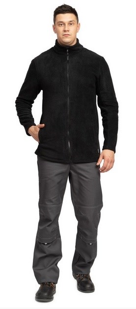 Куртка "Пикник" флисовая черная - фото 23553
