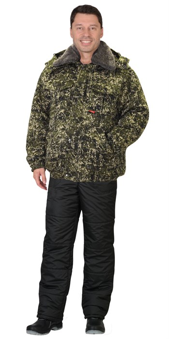 Куртка "Полюс" зимняя короткая КМФ Трава - фото 24789