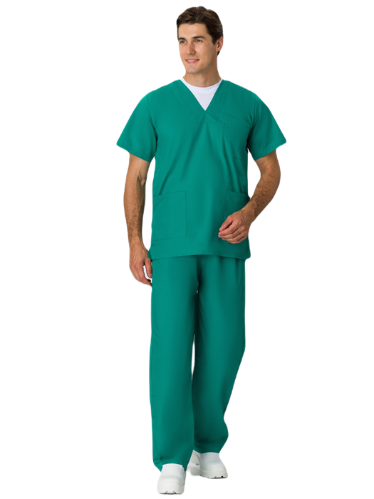 Костюм мужской хирурга (тк.ТиСи), т.зеленый - фото 29210