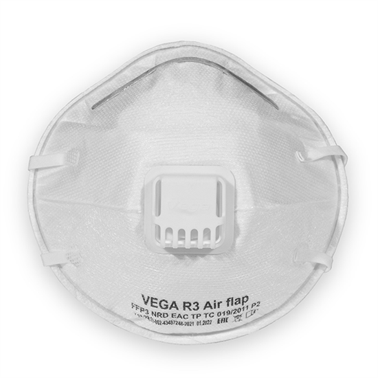 Респиратор VEGA R3 FFP3 Air flap (уп. 10 шт) - фото 30305