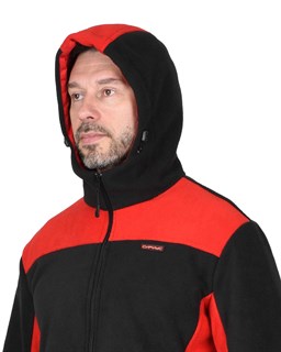 Куртка флисовая СИРИУС-ТЕХНО (флис дублированный) черная с красным - фото 14449
