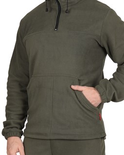 Костюм флисовый куртка, брюки оливковый - фото 14469