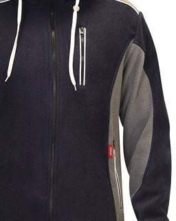 Куртка флисовая СИРИУС-ТЕХНО с капюшоном т.синияя с серым - фото 14482
