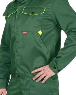 Костюм СИРИУС-ДОКЕР куртка, п/к зеленый с желтым - фото 14938
