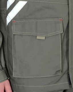 Куртка СИРИУС-ВЕСТ-ВОРК  т.оливковый со св.оливковым пл. 275 г/кв.м - фото 15422