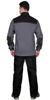 Куртка СИРИУС-МАНХЕТТЕН т.серый с оранж. и черным тк. стрейч пл. 250 г/кв.м - фото 16043