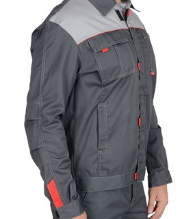 Костюм СИРИУС-ФАВОРИТ куртка, брюки т.серый со св.серым - фото 16083