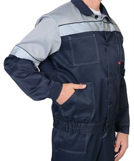 Костюм СИРИУС-ЛЕГИОНЕР куртка, п/к синий с серым СОП 50 мм - фото 16095