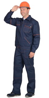 Костюм СИРИУС-ПРОФИ-2 куртка, брюки 100% х/б, пл. 210 г/кв.м - фото 16231