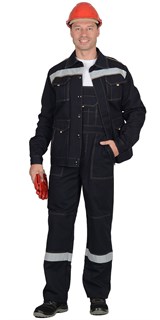 Костюм СИРИУС-ТРОЯ куртка, полукомбинезон, 100% х/б, пл. 320 г/кв.м - фото 16364