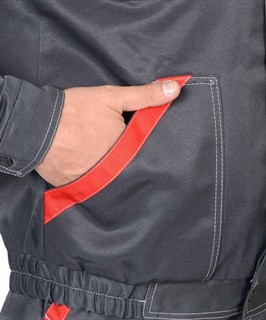 Костюм СИРИУС-МАЯК куртка, п/к т.серый со св. серым - фото 16398