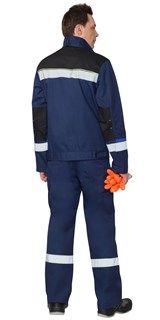 Куртка СИРИУС-БОСТОН т.синяя с васильковой и черной отделкой - фото 16405