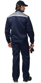 Костюм СИРИУС-ЛЕГИОНЕР куртка, п/к т.синий с серым СОП 25 мм - фото 16614