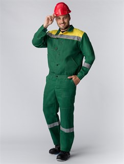 Костюм Легион-1 СОП (тк.Смесовая,210) брюки, зеленый/желтый - фото 18097
