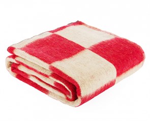 Одеяло 1,5сп п/ш Премиум (70% шерсть, 500 гр.), клетка