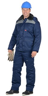 Куртка СИРИУС-ПРОФЕССИОНАЛ синяя с серым - фото 22358