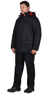 Куртка СИРИУС-КАЙМАН черная, подкладка флис - фото 22508