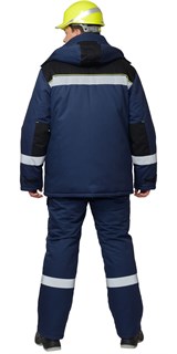 Костюм СИРИУС-БОСТОН куртка, п/к т.синий с васильковой и чёрной отд. - фото 22597