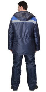 Куртка СИРИУС-БРИГАДИР темно-синяя с васильковым и СОП - фото 22962