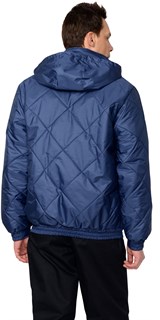 Куртка СИРИУС-ПРАГА-ЛЮКС короткая с капюшоном, темно-синяя - фото 22986