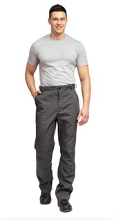 Брюки мужские "Люкс" серые модернизированного покроя с усиленными карманами - фото 23920