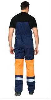 Костюм мужской "Трасса" оранжевый/т.синий (куртка и полукомбинезон) - фото 23926