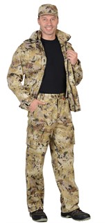 Костюм СИРИУС-ПУМА куртка, брюки (тк. Грета 210) КМФ Саванна - фото 25408