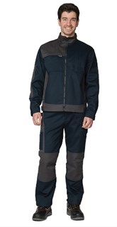 Костюм мужской "Suomi" тёмно-синий/тёмно-серый (куртка и брюки)