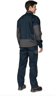 Костюм мужской "Suomi" тёмно-синий/тёмно-серый (куртка и брюки) - фото 26087