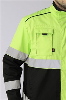 Костюм дорожник Сигнал-1 (тк.Балтекс,210) брюки, лимонный/черный - фото 26540