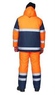 Костюм мужской утеплённый "Спектр 2 Ультра" оранжевый/синий (куртка и полукомбинезон) - фото 27585