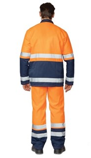Костюм мужской летний "Спектр 2М" оранжевый/синий (куртка и полукомбинезон) - фото 27593