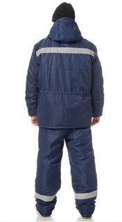 Костюм мужской утеплённый "Мастерок 2" синий (куртка и полукомбинезон) - фото 27643