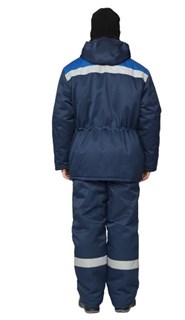 Куртка мужская утеплённая "Бригадир-М СОП" тёмно-синий/василёк - фото 27671
