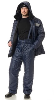 Костюм мужской утеплённый "Мастер-В" синий (куртка и брюки) - фото 27862
