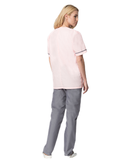 Женский костюм Ирис (ткань ТиСи), розовый/серый - фото 29238