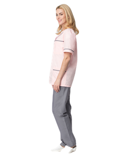 Женский костюм Ирис (ткань ТиСи), розовый/серый - фото 29239