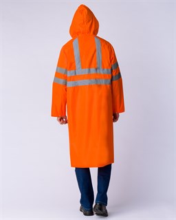 Плащ влагозащитный сигнальный СОП (Нейлон/ПВХ,180), оранжевый - фото 30927