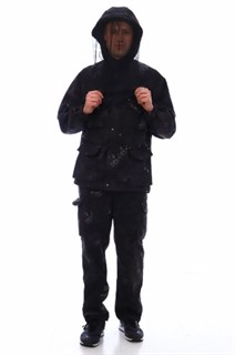Костюм летний "ОХОТНИК" с сеткой, твил, питон черный - фото 31749