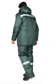 Костюм мужской утеплённый "Мастер 1" зеленый (куртка и брюки) - фото 33340