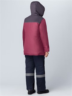 Куртка зимняя женская Снежана (тк.Дюспо), бордовый/т.серый - фото 35671
