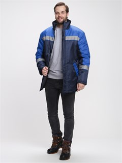 Куртка зимняя Стандарт (Оксфорд), темно-синий/васильковый - фото 35818
