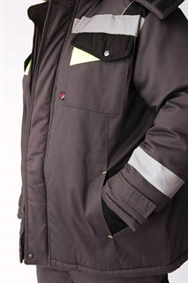 Костюм зимний Ховард (Балтекс, 210) брюки, темно-серый/лимон - фото 36076