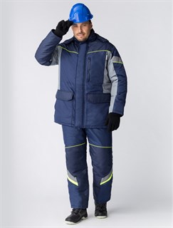 Куртка зимняя PROFLINE SPECIALIST (Таслан), серый/темно-синий - фото 36089