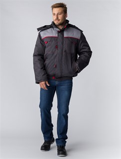 Куртка зимняя укороченная Фаворит NEW (Балтекс, 210), темно-серый/серый - фото 36091